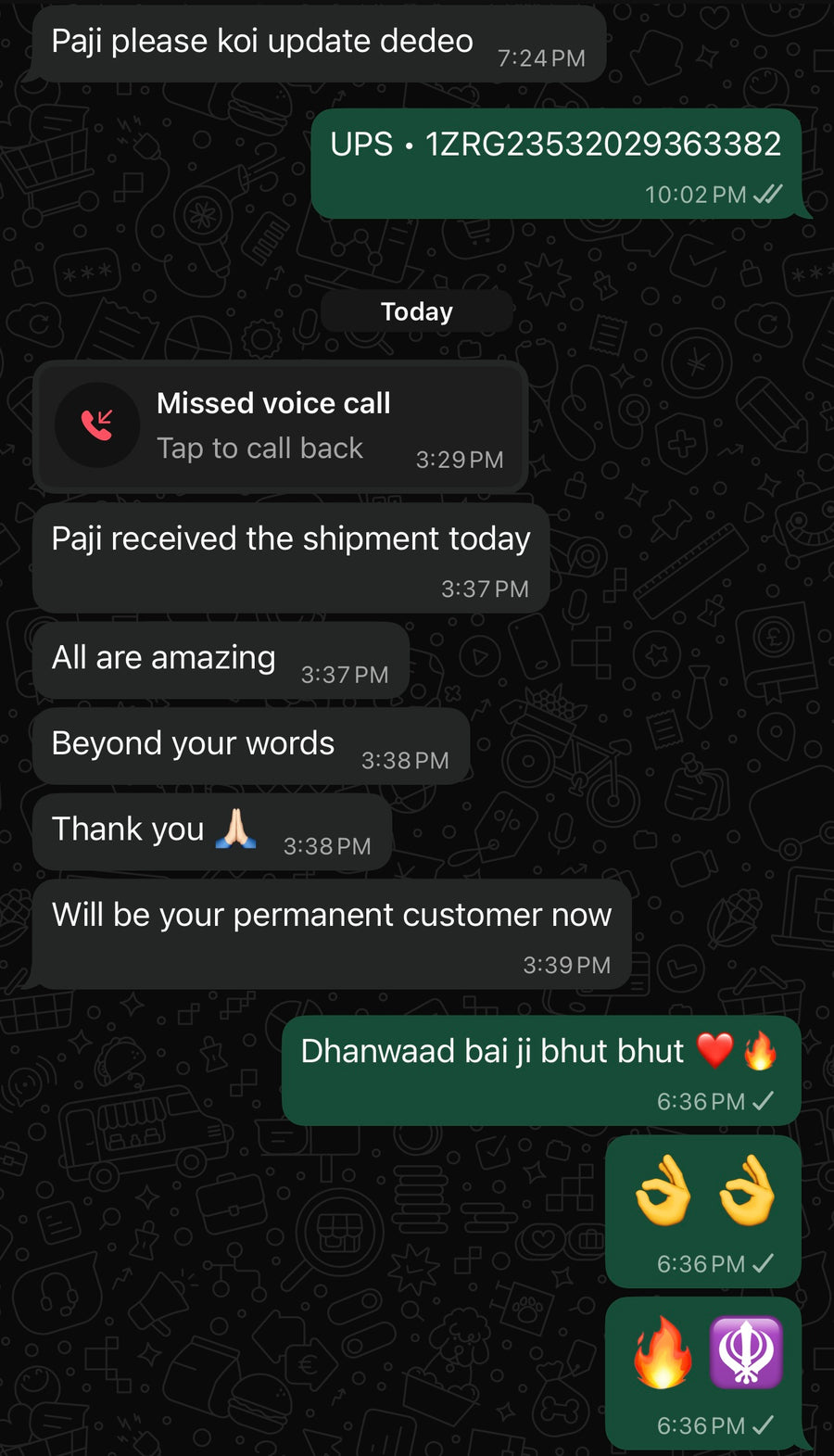Customer review